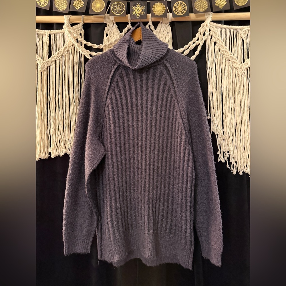 Free People Lavender Turtleneck Sweater